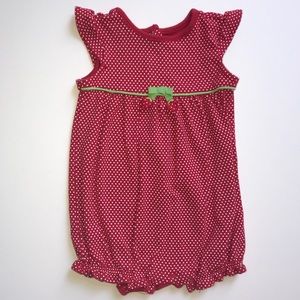 Adorable infant polka dot romper in VGUC!